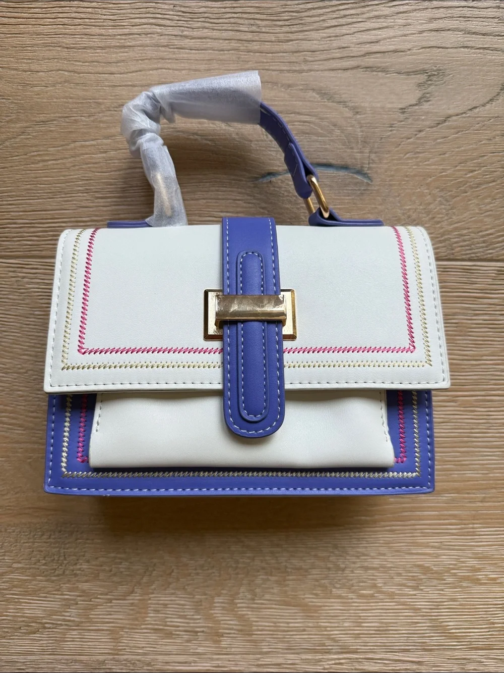 Alden Archer Juliette Crossbody Bag | Colorblock Leather | Structured Handbag